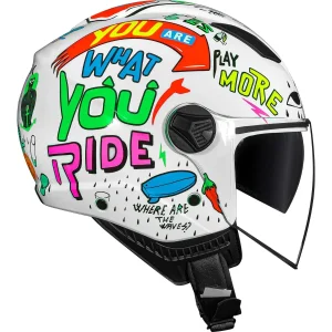 Capacete Norisk Orion SV Free Branco/Laranja - Spinelli Motos Boutique
